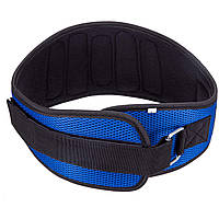 Пояс атлетичний посилений регульований ZELART SB-165415 розмір-XS-XXL синій