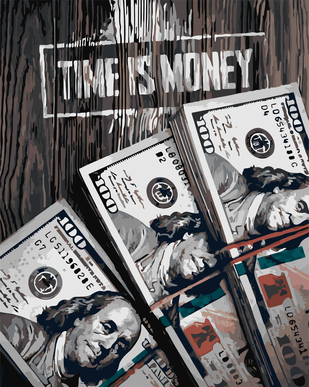 Картина за номерами 40×50 см Kontur. Час - це гроші. DS0555, фото 1