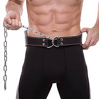 Пояс для обтяжень шкіряний ZELART SB-165127 ширина-18 см чорний