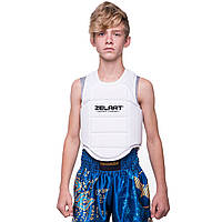 Захист корпусу (жилет) для карате Zelart BO-5384 XXS-M білий