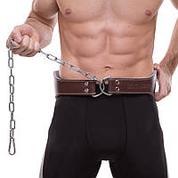 Пояс для обтяжень шкіряний ZELART SB-165125 ширина-18 см коричневий