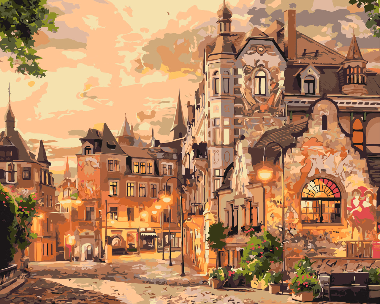 Картина за номерами 40×50 см Kontur. Старовинна вулиця DS0557