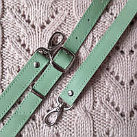 Ремінь для сумки з натуральної шкіри 130*2. Фисташка