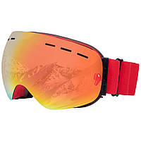 Окуляри гірськолижні SPOSUNE HX003 червона оправа, колір лінз-червоний дзеркальний