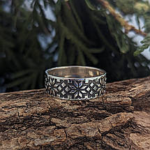 Вишиванка з орнаментом Алатир, срібло 925, золото 585/750, кільце Тип 2, фото 4