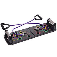 Універсальна дошка для віджимань Zelart FI-2959 66x19 см чорний