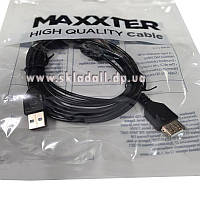 Кабель удлинитель USB Maxxter USB2.0 - 3метра UF- AM/AF-10 c ферритовым кольцом