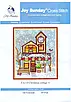 Набір для вишивання хрестиком за нанесеною на канву схемою  "Cristmas cottage 4". AIDA 14CT printed, 15*17 см, фото 3