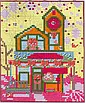 Набір для вишивання хрестиком за нанесеною на канву схемою  "Cristmas cottage 4". AIDA 14CT printed, 15*17 см, фото 5