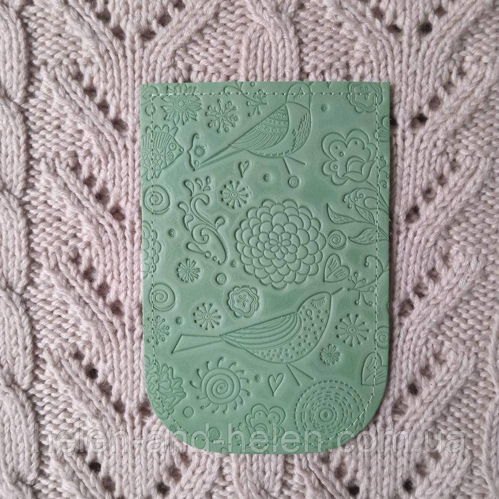 Клапан для міні сумки 12*18 "Пташки". Слонова кістка, фото 1