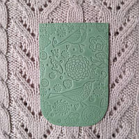 Клапан для міні сумки 12*18 "Пташки". Слонова кістка