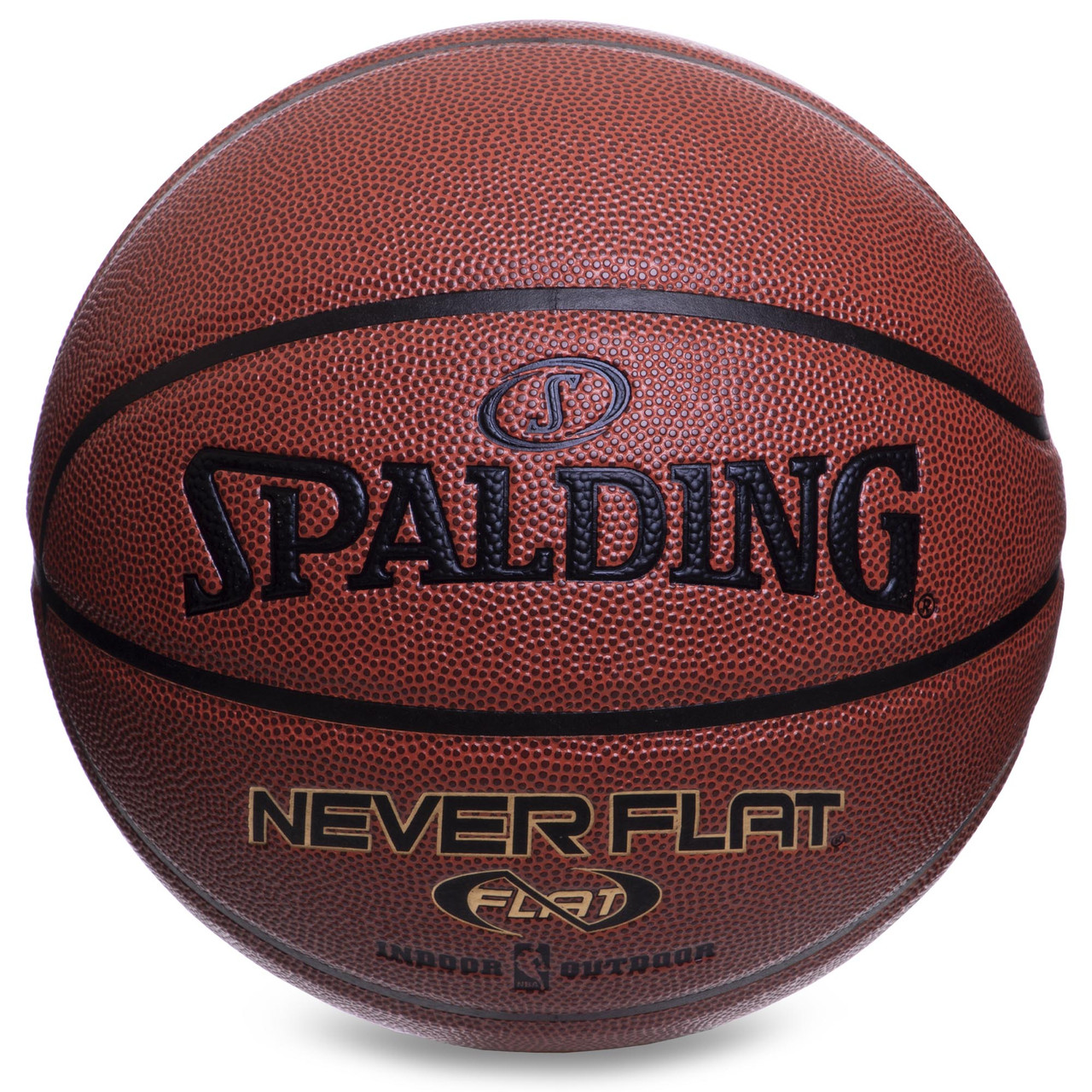 М'яч баскетбольний Composite Leather SPALDING NeverFlat 74096ZI No7 коричневий
