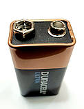 Крона лужна (Alkaline) DURACELL ULTRA 6LR61/9V  1шт, фото 3