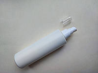 250 мл/24мм ПП белый ЦИЛИНДР флакон с белым кремовым дозатором, спреем, бутылка, пузырек пластиковый