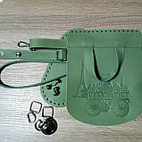 Клапан для рюкзака "Париж". Колір Фісташка, фото 3