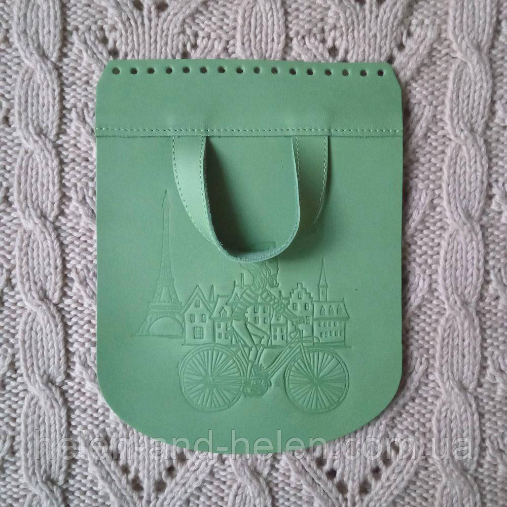 Клапан для рюкзака "Париж". Колір Фісташка, фото 1