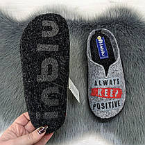 Капці жіночі кімнатні фетрові для ламінату Inblu сірі 4280, фото 5