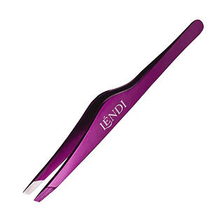 Lendi пінцет для брів cкошений (Violet)