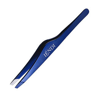 Lendi пінцет для брів cкошений (Blue)