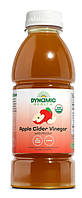 Органічний необроблений яблучний оцет Dynamic Health Laboratories, Organic Raw Apple Cider Vinegar with Mother, 473 мл