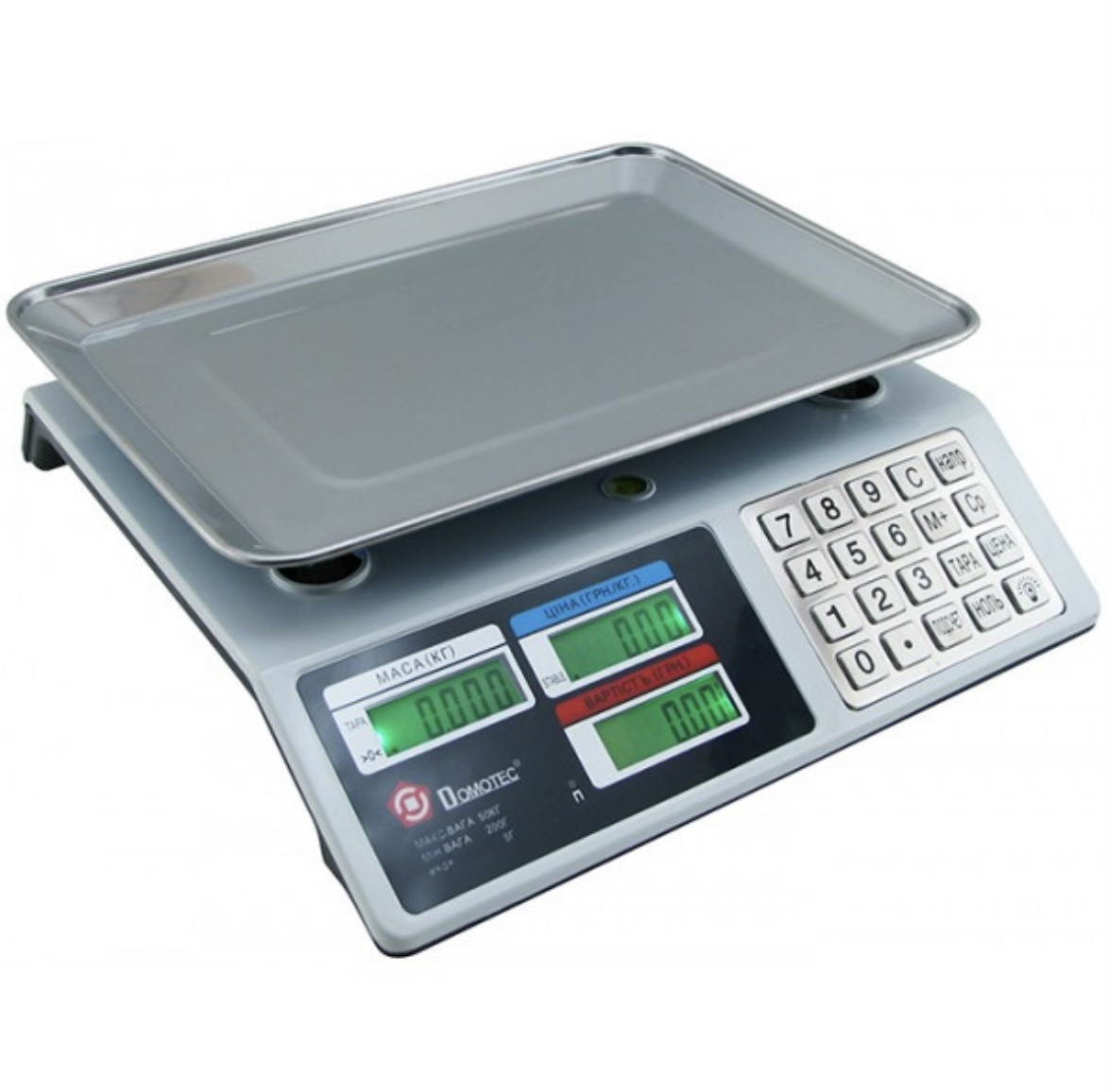 Ваги Торгові DOMATEC c металевої кнопка MS-982S/ 4V/ 50KG//5G (6 шт/ящ), фото 1