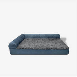 Лежак диван для собак і кішок теплий 50 х 40 х 11 см Синій