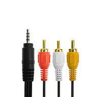 Кабель 3.5мм стерео / 3RCA (тюльпан) 1.5м