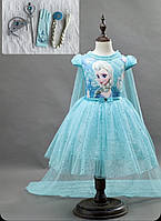 Набор Эльзы ,платье детское, платье для девочки , платье Эльзы с аксессуарами