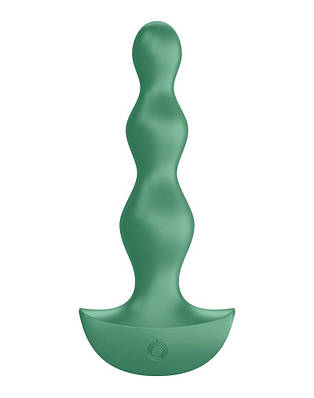 Анальний 12/3, 2 см стимулятор-намистини з двома моторами Satisfyer Lolli-Plug 2 (green) Пробка Лоллі Love&Life