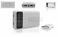 Портативное зарядное устройство Power Bank 20000mAh USB/Type-C + фонарик 2LED белый