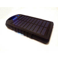 Внешний акумулятор Power bank 10000 mAh на солнечной батарее c LED фонарем iC227