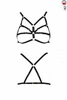 Бюстгальтер стрепы черного цвета Passion Armanda bra Exclusive размер XXL XXXL AllInOne