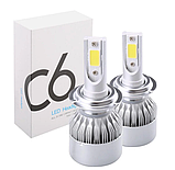 Світлодіодні Автомобільні Лампи C6 LED Headlight H4 Комплект iC227, фото 5