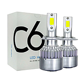 Світлодіодні Автомобільні Лампи C6 LED Headlight H4 Комплект iC227, фото 6