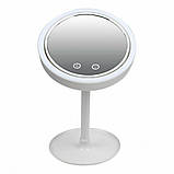 Кругле дзеркало з підсвічуванням і підставкою Beauty Breeze Mirror iC227, фото 3