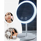 Кругле дзеркало з підсвічуванням і підставкою Beauty Breeze Mirror iC227, фото 4