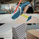 Інструмент для різання та розмітки гіпсокартона з металевою рулеткою зі стопорним ричагом, фото 8
