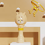 Генератор мильних бульбашок Bubble Toy баббл тієї бульбашкова машина з літаючим пропелером Жовтий iC227, фото 3