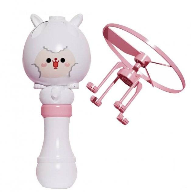 Генератор мильних бульбашок Bubble Toy баббл тієї бульбашкова машина з літаючим пропелером Білий iC227