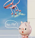 Генератор мильних бульбашок Bubble Toy баббл тієї бульбашкова машина з літаючим пропелером Рожевий iC227, фото 4