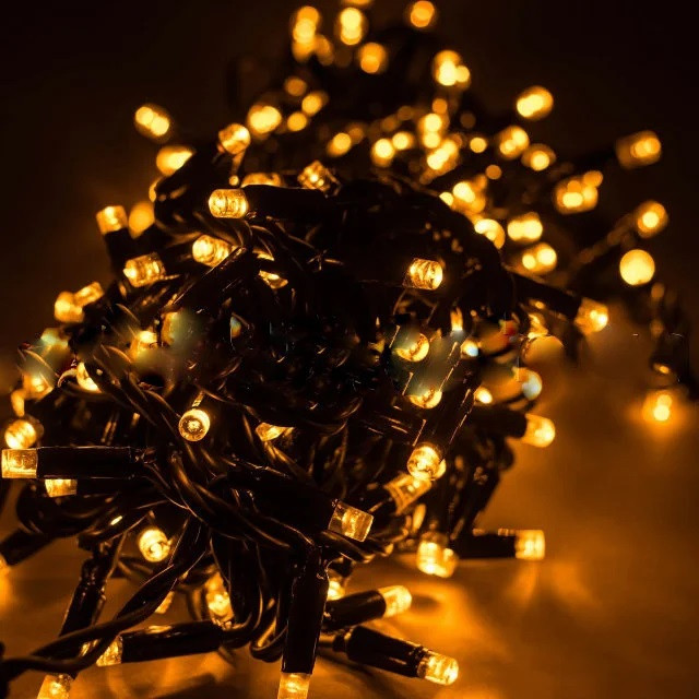 Світлодіодна гірлянда Xmas LED 100 WW-7 Теплий білий iC227, фото 1