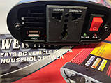 Інвертор перетворювач UKC 12V-220V AR-3000M синусоїдальний 1500W iC227, фото 5
