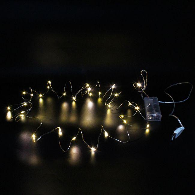 Xmas гірлянда USB + battery box 50 Led 5 м (Copper) мідного дроту (крапля роси) WW WARM W працює від батарейок + USB iC227, фото 1