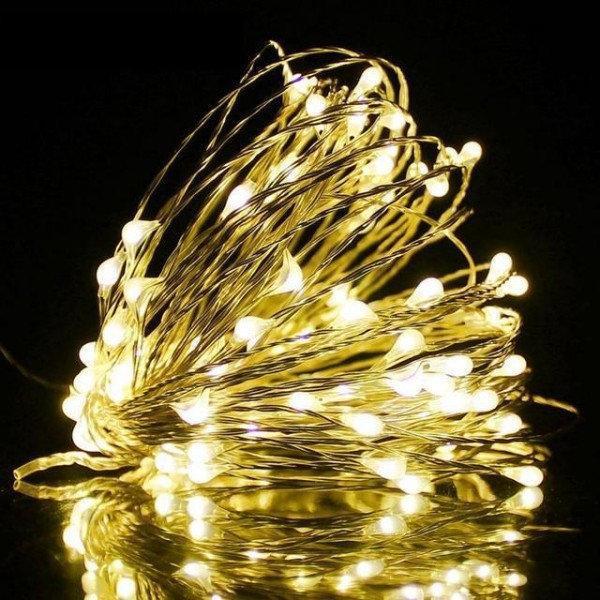 Гірлянда дротяна нитка RD-7109 100 LED 10 м (контрол.220V) Теплий білий iC227, фото 1