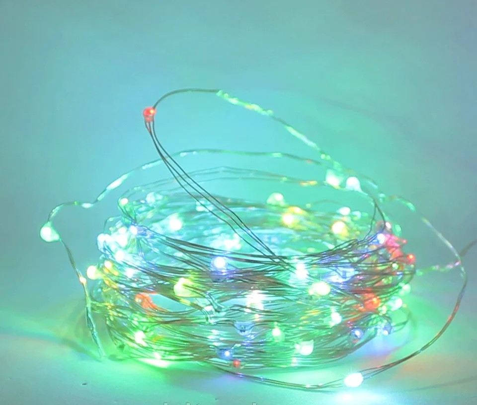 Гірлянда дротяна нитка RD-7112 100 LED 10 м (USB) Мультикольорова iC227, фото 1