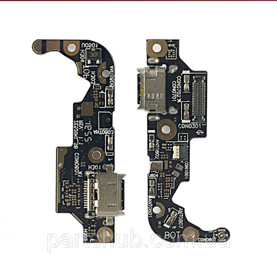 Шлейф Asus ZenFone 3 ZE520KL Z017D Z012D 1A004WW з роз'ємом зарядки та мікрофоном - нижня плата, фото 1