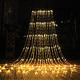 Гірлянда водоспад 2 м х 2 м (160 LED статичний режим) світловий завісу Теплий білий iC227, фото 2