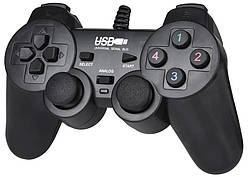 Дротовий геймпад для ПК PS-208 USB Чорний iC227
