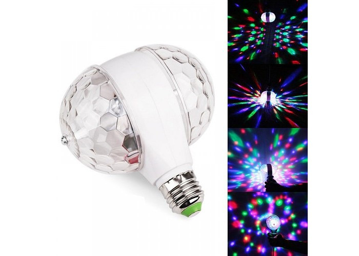 Обертова подвійна диско лампа LED Crownberg CB-0302 iC227, фото 1