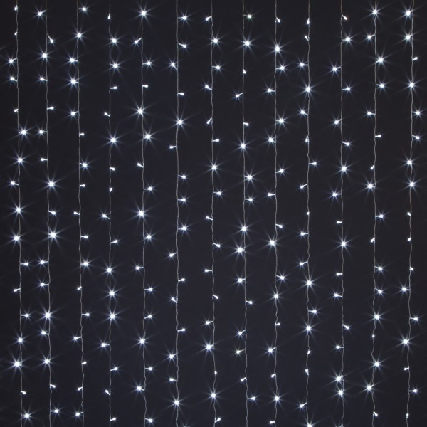Світлодіодна гірлянда водоспад Xmas 360 LED W-3 3х2 м Біла iC227, фото 1